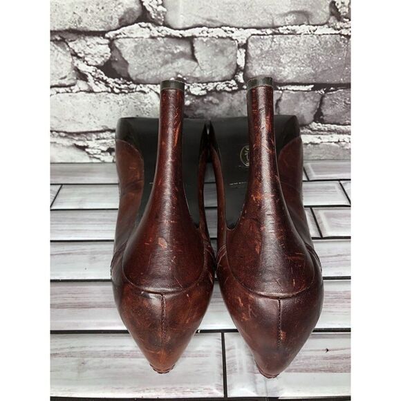 Frye Company Gail Pump Burgundy Rust Distressed Stiletto Heels Women Sz 9M US/40 - Picture 12 of 16